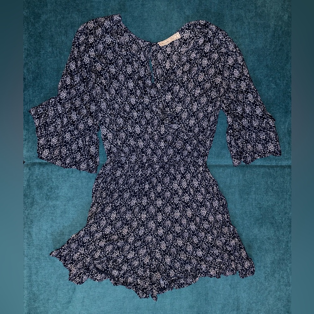 Abercrombie & Fitch Navy Floral Romper